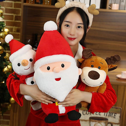 Red Scarf Santa Claus Christmas Plush Toy Moose - TOY-PLU-14801 - Dongguan yuankang - 42shops