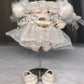 Red White Cotton Doll Clothes Dress Outfit - TOY-PLU-50302 - Guoguoyinghua - 42shops