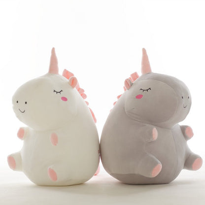Round White And Gray Unicorn Plush Toys - TOY-PLU-73201 - Yangzhou muka - 42shops