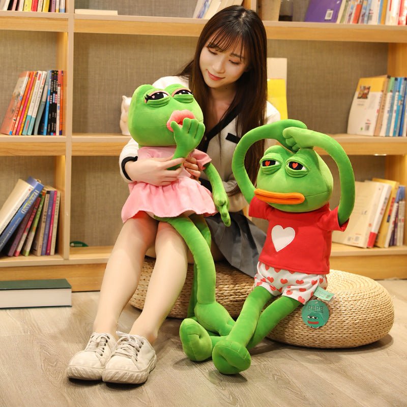 Sad Green Frog Plush Toy - TOY-PLU-28701 - yangzhouyile - 42shops