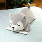 Shiba Inu Plush Stuffed Dog Plush Toy Cushion grey squinting 35cm(without zipper) 