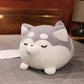 Shiba Inu Plush Stuffed Dog Plush Toy Cushion Huskie light grey 35cm(without zipper) 