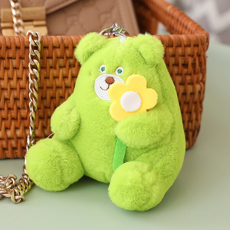 Soft And Cute Flower Bear Plush Keychain Multicolor - TOY-PLU-51803 - Yangzhoujiongku - 42shops