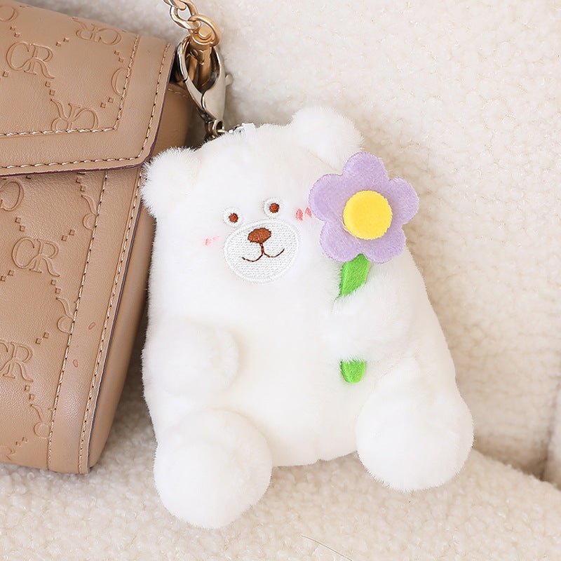 Soft And Cute Flower Bear Plush Keychain Multicolor - TOY-PLU-51801 - Yangzhoujiongku - 42shops