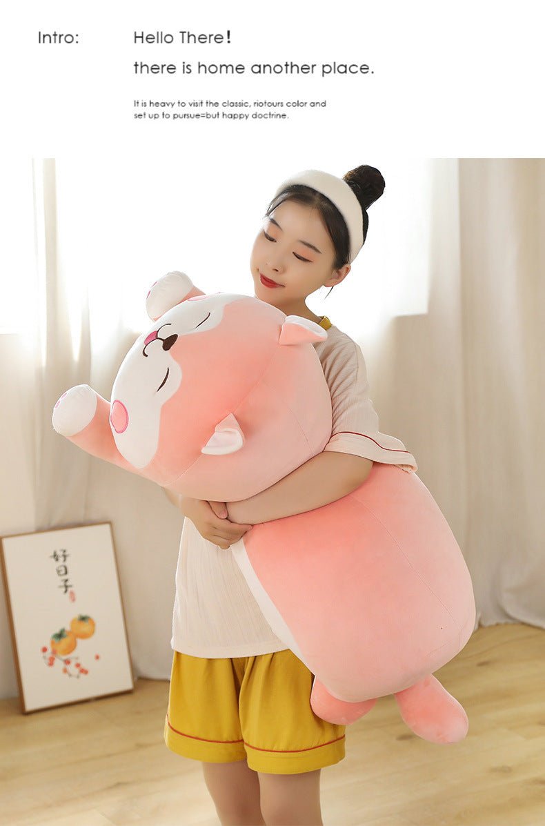 Soft Pink Gray Cat Plush Pillow Toys - TOY-PLU-65401 - Yangzhou kaka - 42shops