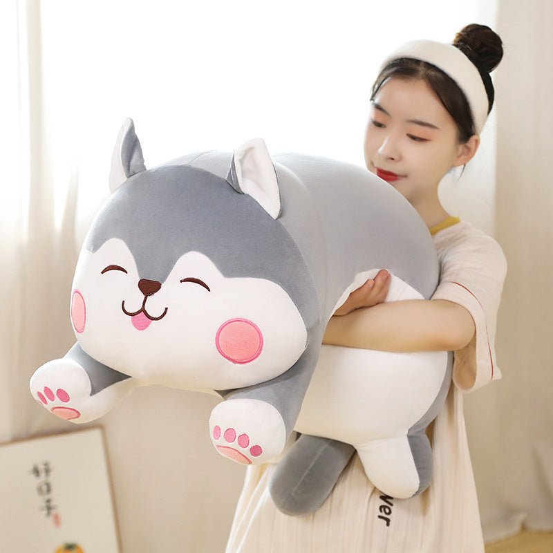 Soft Pink Gray Cat Plush Pillow Toys - TOY-PLU-65401 - Yangzhou kaka - 42shops