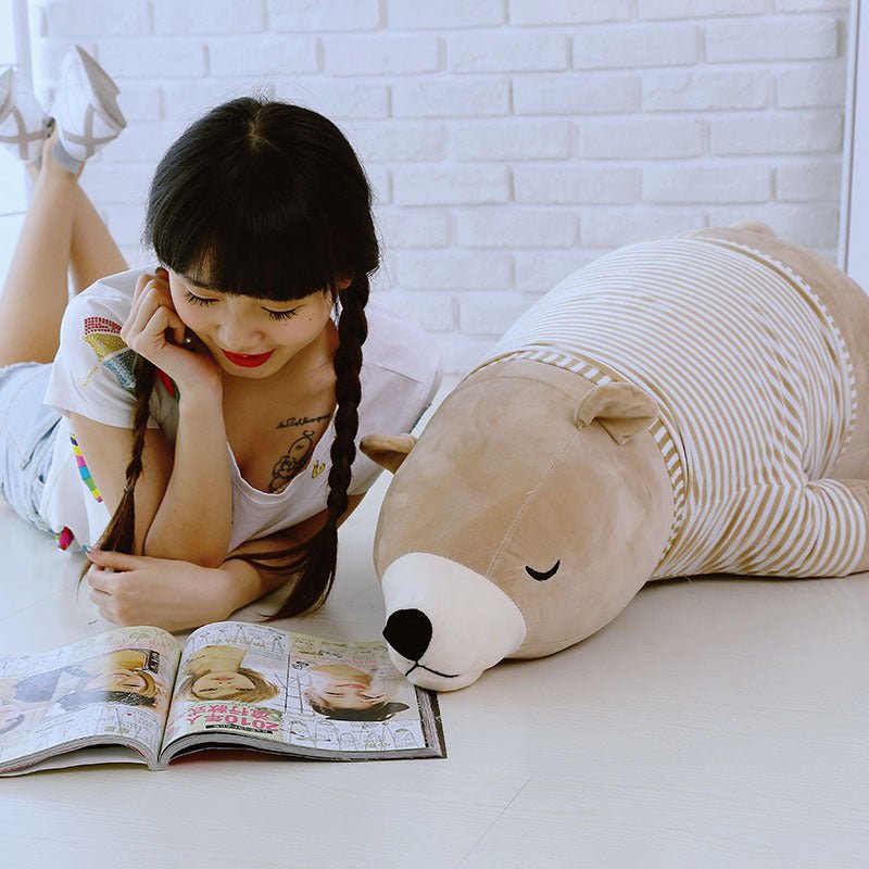 Soft White Brown Polar Bear Plush Toys - TOY-PLU-15606 - Hangjiang qianyang - 42shops