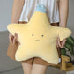 Soft Yellow Star Plush Pillow   