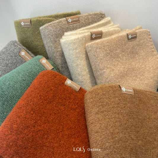 Solid Colour Wool Blended Scarf Multicolors - TOY-ACC-15308 - LAN GE - 42shops