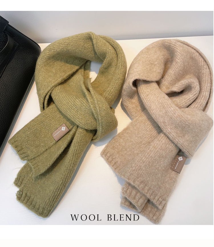 Solid Colour Wool Blended Scarf Multicolors - TOY-ACC-15304 - LAN GE - 42shops