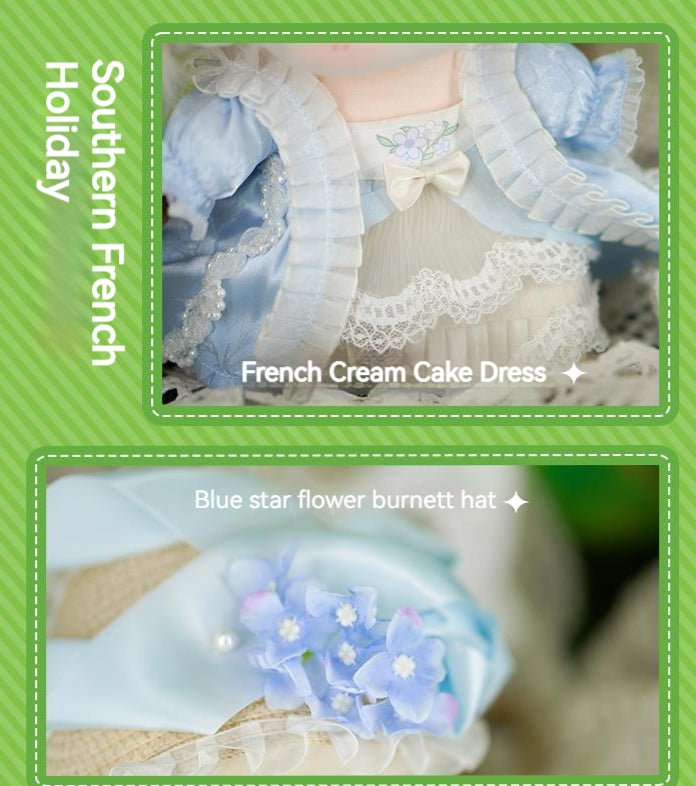 Southern France Holiday Tea Break Girl Cotton Doll Clothes - TOY-ACC-60402 - Ruawa Club - 42shops