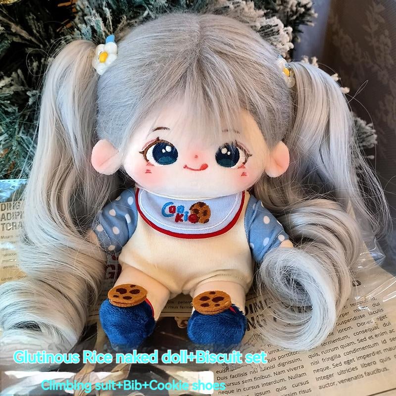 Sticky Rice Cotton Doll 20cm Fluffy Hair Girl Doll - TOY-PLU-133808 - THE CARROT'S - 42shops
