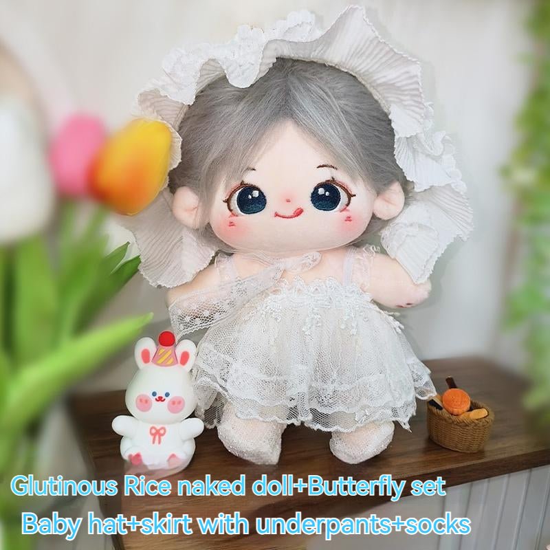 Sticky Rice Cotton Doll 20cm Fluffy Hair Girl Doll - TOY-PLU-133805 - THE CARROT'S - 42shops