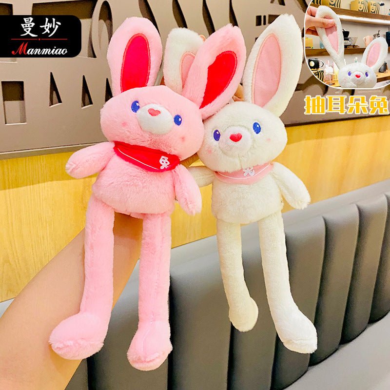 Stretch Ear Rabbit Plush Car Key Chain Multicolor - TOY-PLU-63401 - Yiwumanmiao - 42shops