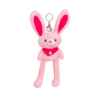 Stretch Ear Rabbit Plush Car Key Chain Multicolor - TOY-PLU-63401 - Yiwumanmiao - 42shops