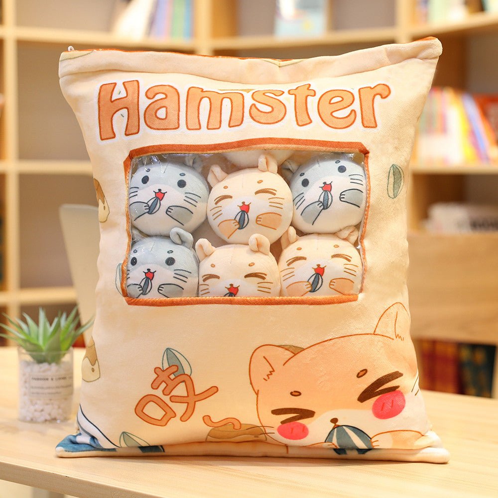 Stuffed Animal Snack Bag Cushion Toy With Small Doll - TOY-PLU-69712 - Yangzhoujiongku - 42shops