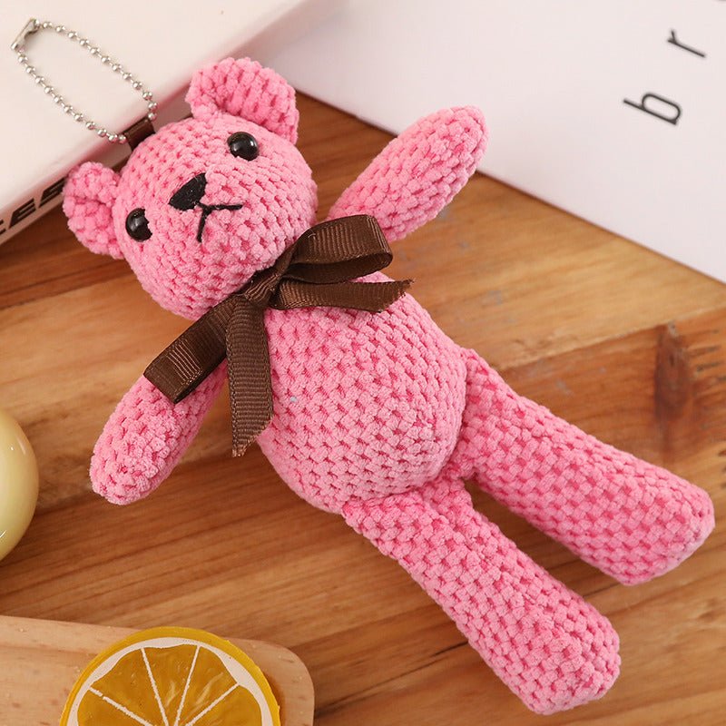 Stuffed Bear Plush Keychain Multicolors - TOY-PLU-29203 - Yangzhoubishiwei - 42shops