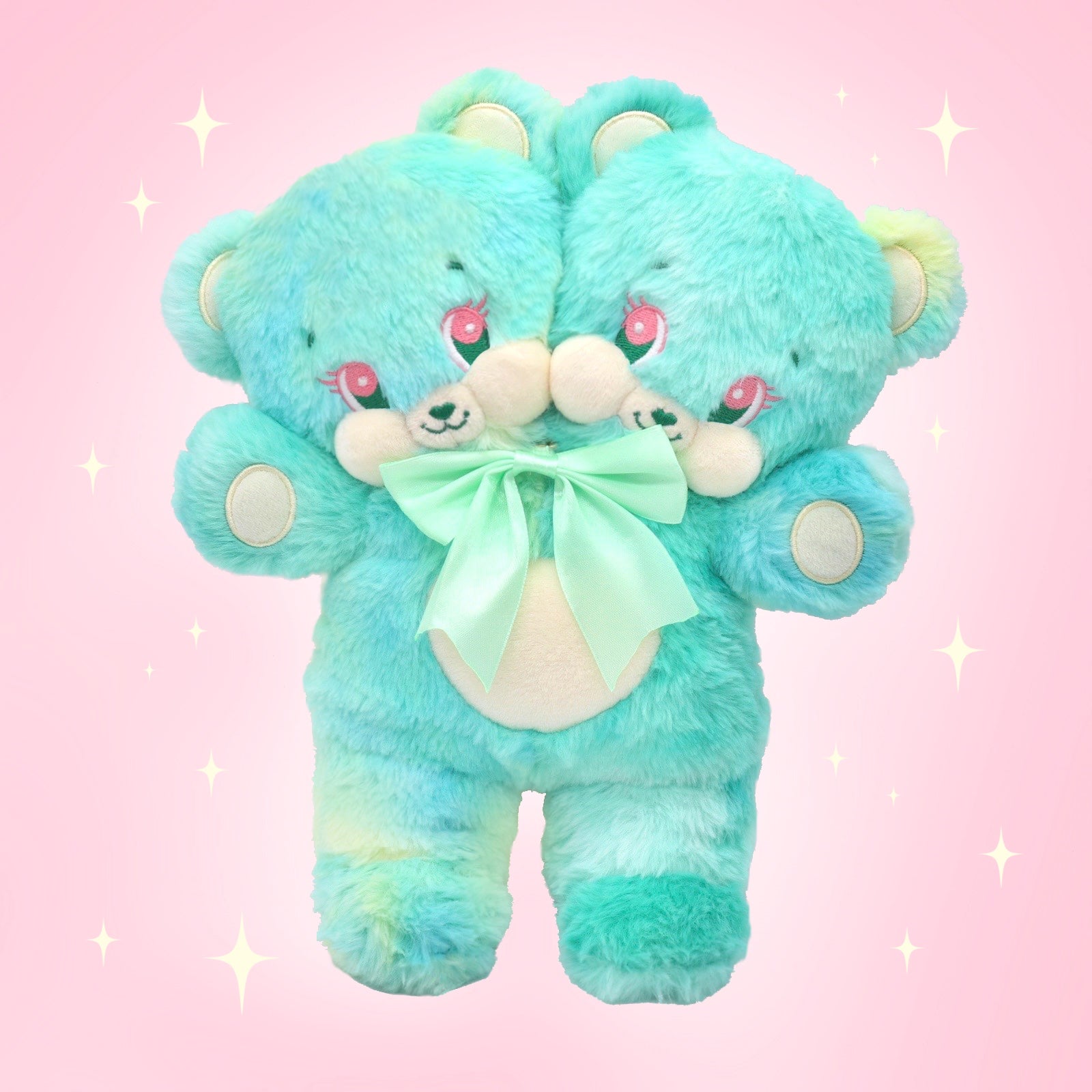 Summer Mint Green Two-headed Bear Plush Bag – 42shops