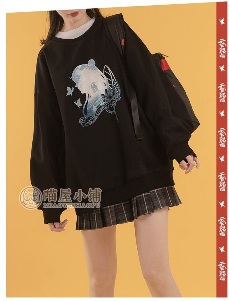 TGCF Hua Cheng Xie Lian Silhouette Fleece Hoodie 15074:374761