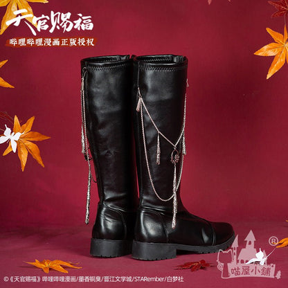 TGCF King Ghost Hua Cheng Cosplay Shoes Black Boots 15248:412615