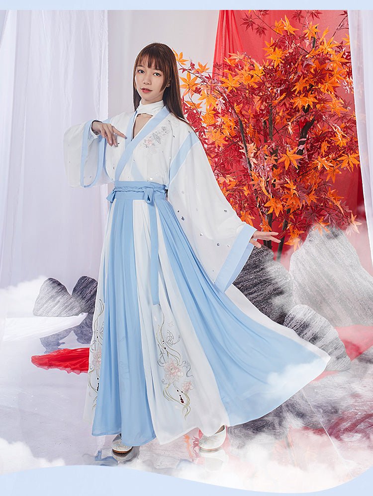 TGCF Xie Lian Embroidered Long Robe Blouse Set 15062:352039 15062:352039