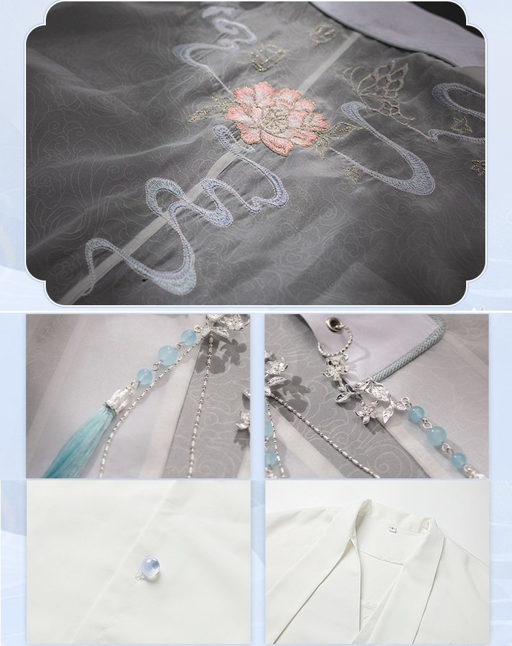 TGCF Xie Lian Embroidered Long Robe Blouse Set 15062:352047 15062:352047