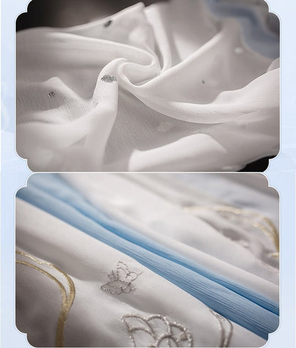 TGCF Xie Lian Embroidered Long Robe Blouse Set 15062:352049
