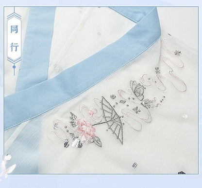 TGCF Xie Lian Embroidered Long Robe Blouse Set 15062:352053