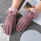 Touch Screen Windproof And Waterproof Wowan Gloves red bean paste bowknot  