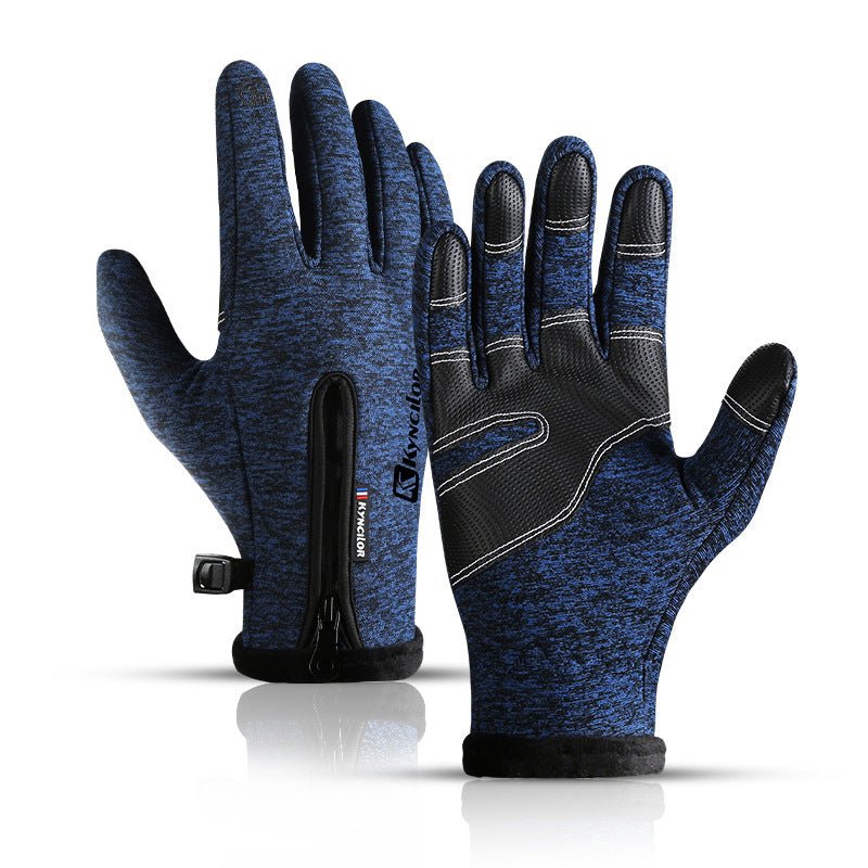 Touch Screen Winter Gloves For Outdoor Cycling sapphire blue S 