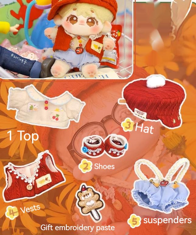 Twin Style Younger Brother And Sister Cotton Doll Clothes - TOY-ACC-57003 - Forest Animation - 42shops