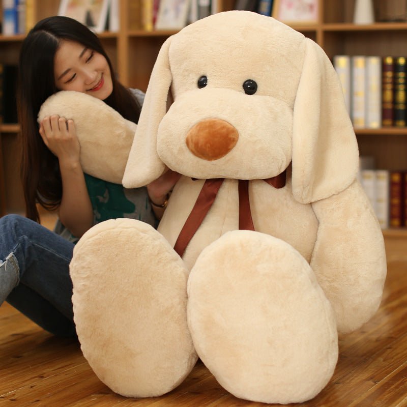 White Brown Dog Bear Plush Toy Sleeping Pillow - TOY-PLU-71906 - Yangzhou burongfang - 42shops