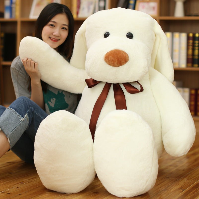 White Brown Dog Bear Plush Toy Sleeping Pillow - TOY-PLU-71901 - Yangzhou burongfang - 42shops