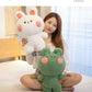 White Bunny Green Frog Plush Toy - TOY-PLU-28001 - Yangzhoubishiwei - 42shops