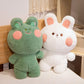 White Bunny Green Frog Plush Toy - TOY-PLU-28001 - Yangzhoubishiwei - 42shops