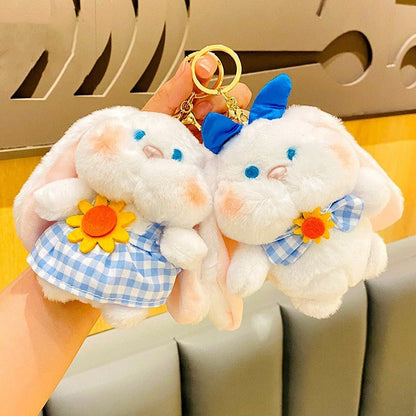 White Bunny Plush Keychian Bag Pendant - TOY-PLU-63001 - Yiwumanmiao - 42shops