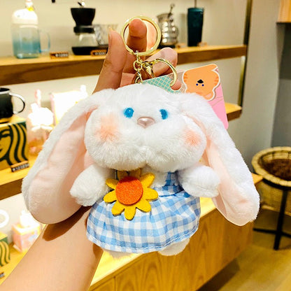 White Bunny Plush Keychian Bag Pendant - TOY-PLU-63002 - Yiwumanmiao - 42shops