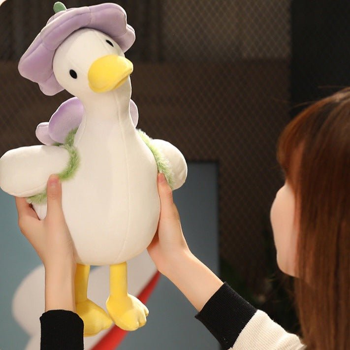 White Duck Plush Toy With The Backpack - TOY-PLU-74401 - Yangzhou burongfang - 42shops