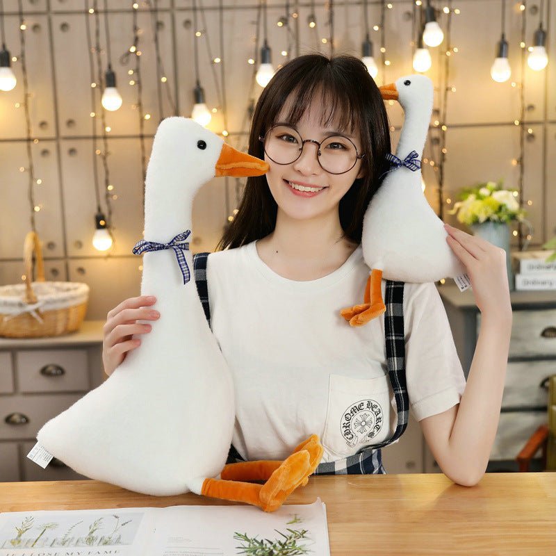 White Duck Stuffed Animal Plush Toy with Bow-Knot - TOY-PLU-68501 - Yangzhoumuka - 42shops