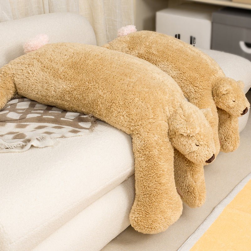 White Pink Brown Bear Plush Toys Sleeping Pillow - TOY-PLU-12509 - Dongguan yuankang - 42shops