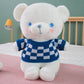 White Pink Gray Bear Plush Doll - TOY-PLU-95605 - Yangzhoukabusha - 42shops