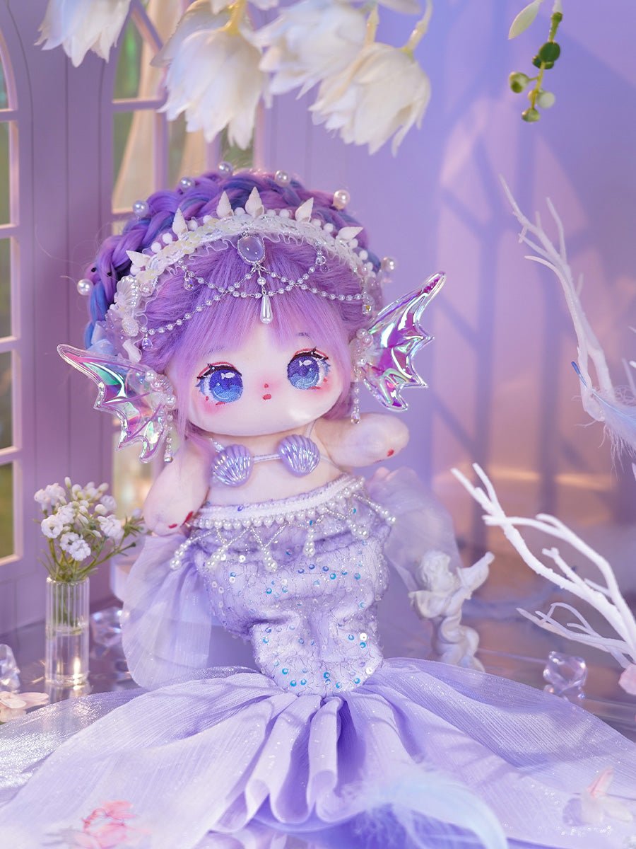 White Purple Blue Sea-maid Cotton Doll Clothes   