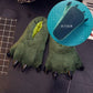Winter Monster Claw Plush Slippers Waterproof Soles S(27-33) dark green 