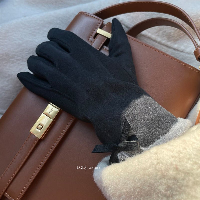 Winter Padded Velvet Touch Screen Woman Gloves - TOY-ACC-15402 - LAN GE - 42shops