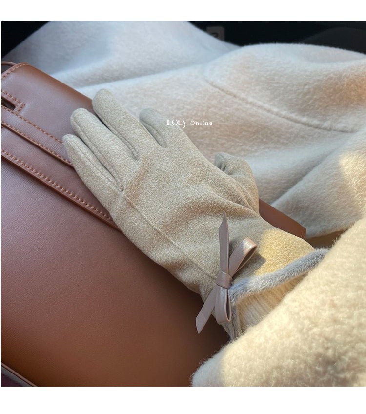 Winter Padded Velvet Touch Screen Woman Gloves - TOY-ACC-15401 - LAN GE - 42shops