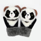 Winter Rabbit Hair Velvet Thickened Gloves black panda adult 