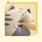 Yellow Gray Fat Cat Pillow Cushion Plush Doll - TOY-PLU-70703 - Yangzhou burongfang - 42shops