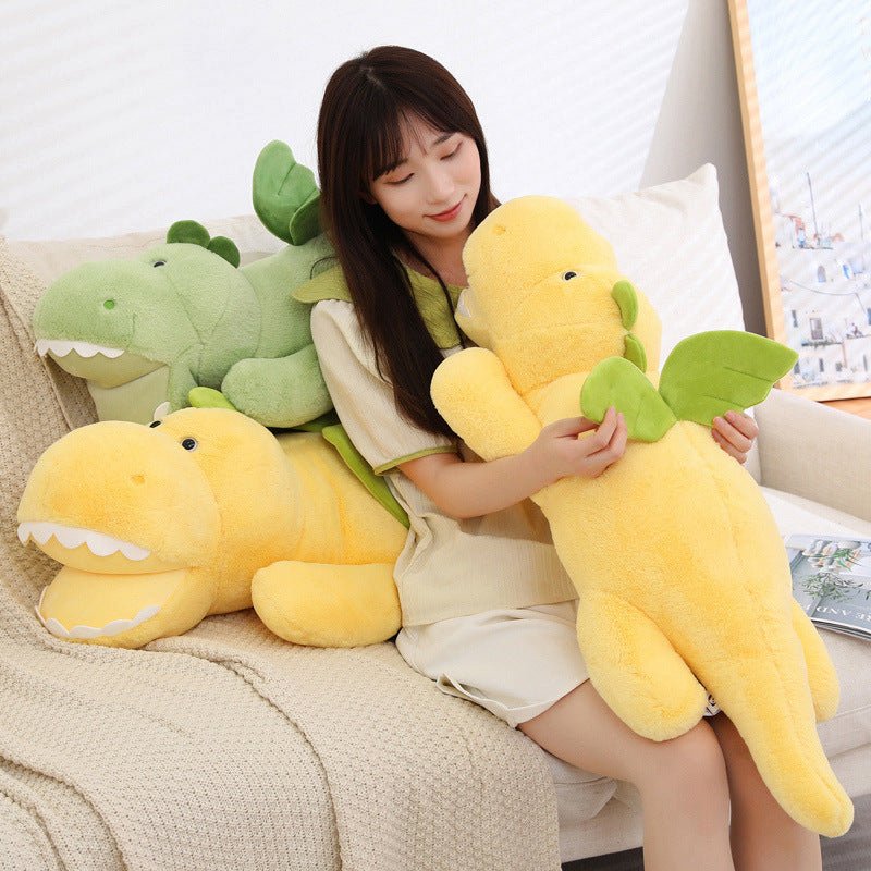 Yellow Green Dinosaur Plush Doll - TOY-PLU-95501 - Yangzhou maruisha - 42shops